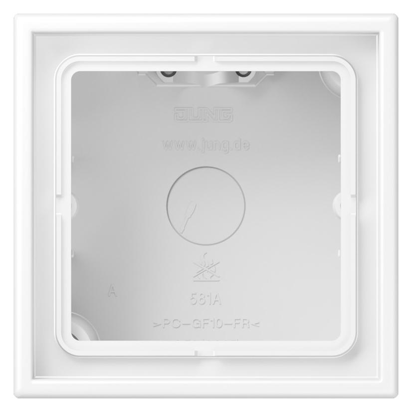 JUNG Gehäuse AP 1f Kst ws LS / LS CUBE mt AP- LS581AWWM (LS581AWWM)