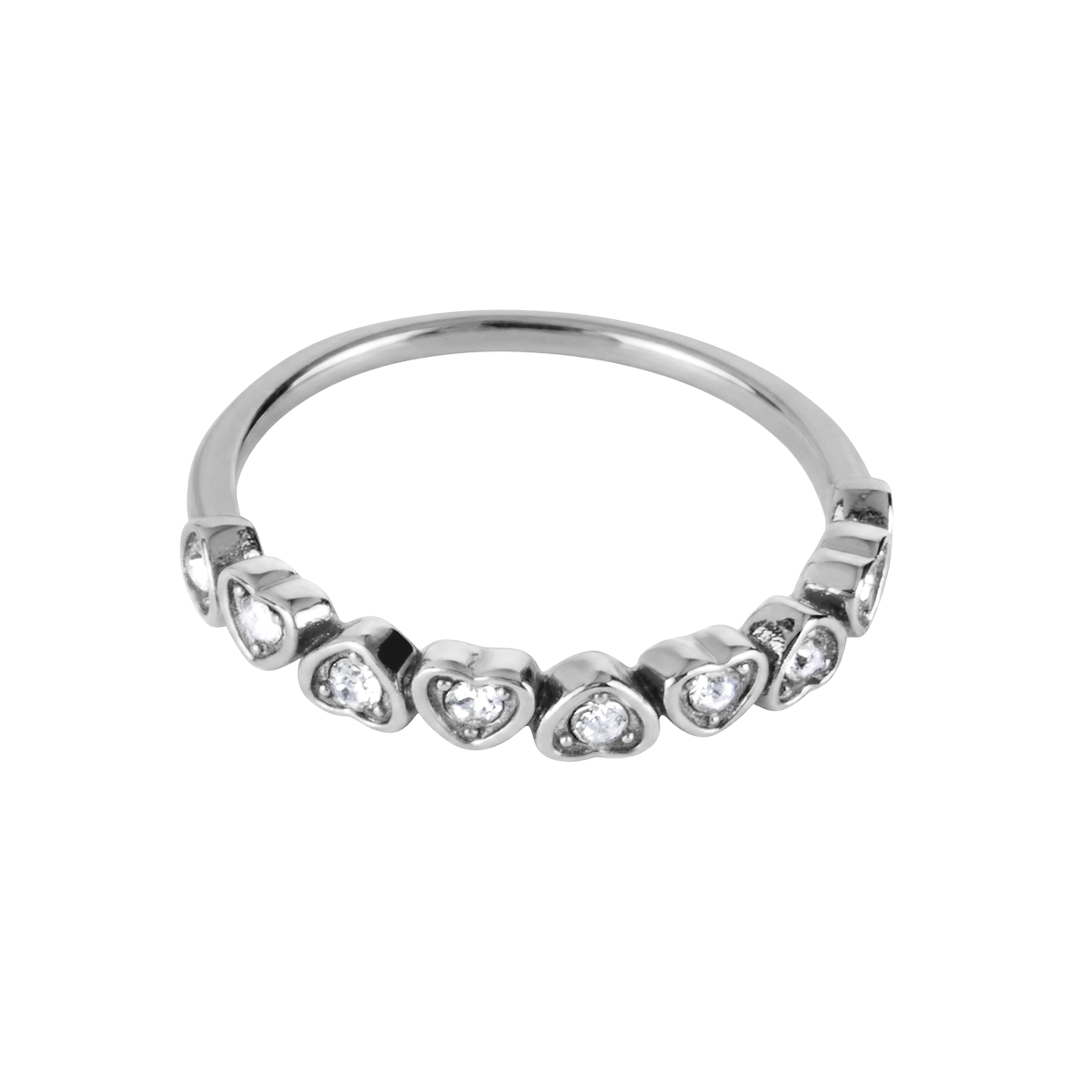 Jacques Lemans Ring Edelstahl mit Zirkonia