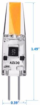 The Handy Homestead 2pcs LED G4 6W Light Bulb COB Spotlight Cold Warm White, Replace Halogen Lamps Cold White AC DC12V