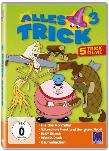 Lew Amalrik - Alles Trick 3 ( 5 Trickfilme: Die drei Holzfäller - Väterchen Frost und der graue Wolf - Kalif Storch/Die Verwandlung des Kalifen - Winnie Pooh - Däumelinchen ) - Preis vom 08.10.2026 07:26:42 h