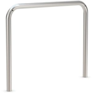 WSM Fahrradständer 9110 Edelstahl, Bodenmontage, Anlehnparker, beidseitig, Breite 100cm, für 2 Fahrräder
