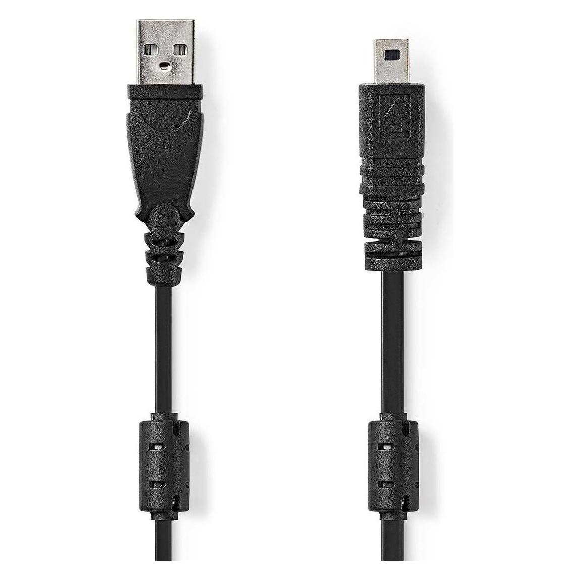 Nedis USB-Kabel | USB 2.0 | USB-A Stecker | UC-E6 8-Pins Stecker | 480 Mbps | Vernickelt | 2.00 m | (2 m, USB 2.0) (CCGL60810BK20)