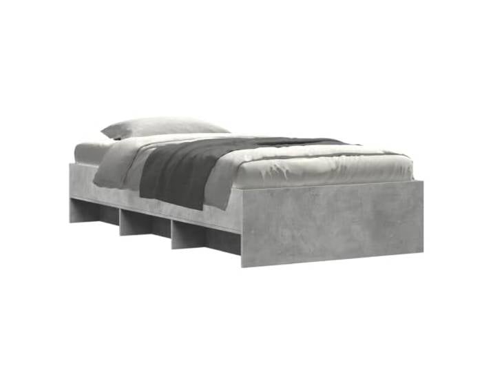 PUGYNBK Bettgestell Sonoma Grau 80 x 200 cm Holz Fester Lattenrost, modernes Design, einfache Montage, einfache Pflege