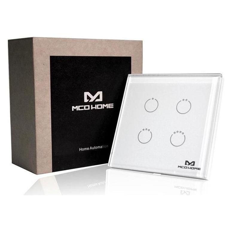 MCO Home MCOETPS314 700 - Glass Touch Switch GEN5 (4 Schalter), British Standard, 700er series (4 Ports) (MCOETPS314_700)