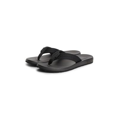 Zehentrenner TOMMY HILFIGER "MOLDED PADDED HILFIGER B SANDAL", Herren, Gr. 41, Textil, schwarz, Schuhe Zehentrenner, Strandschuh, Sommerschuh, Poolslide mit Kontrastbesatz