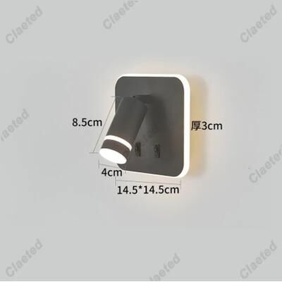 Uplift Picks Adjustable LED Bedside Reading Light With USB Charging Port d neutral Light