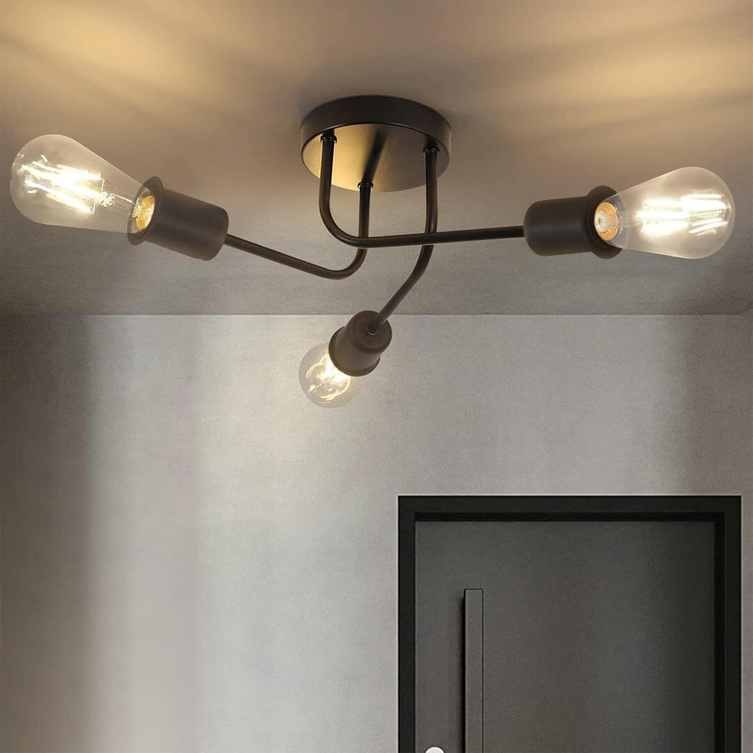 Borough Wharf Semi Flush Mount Stainless Steel 13cm H X 33cm W X 33cm D