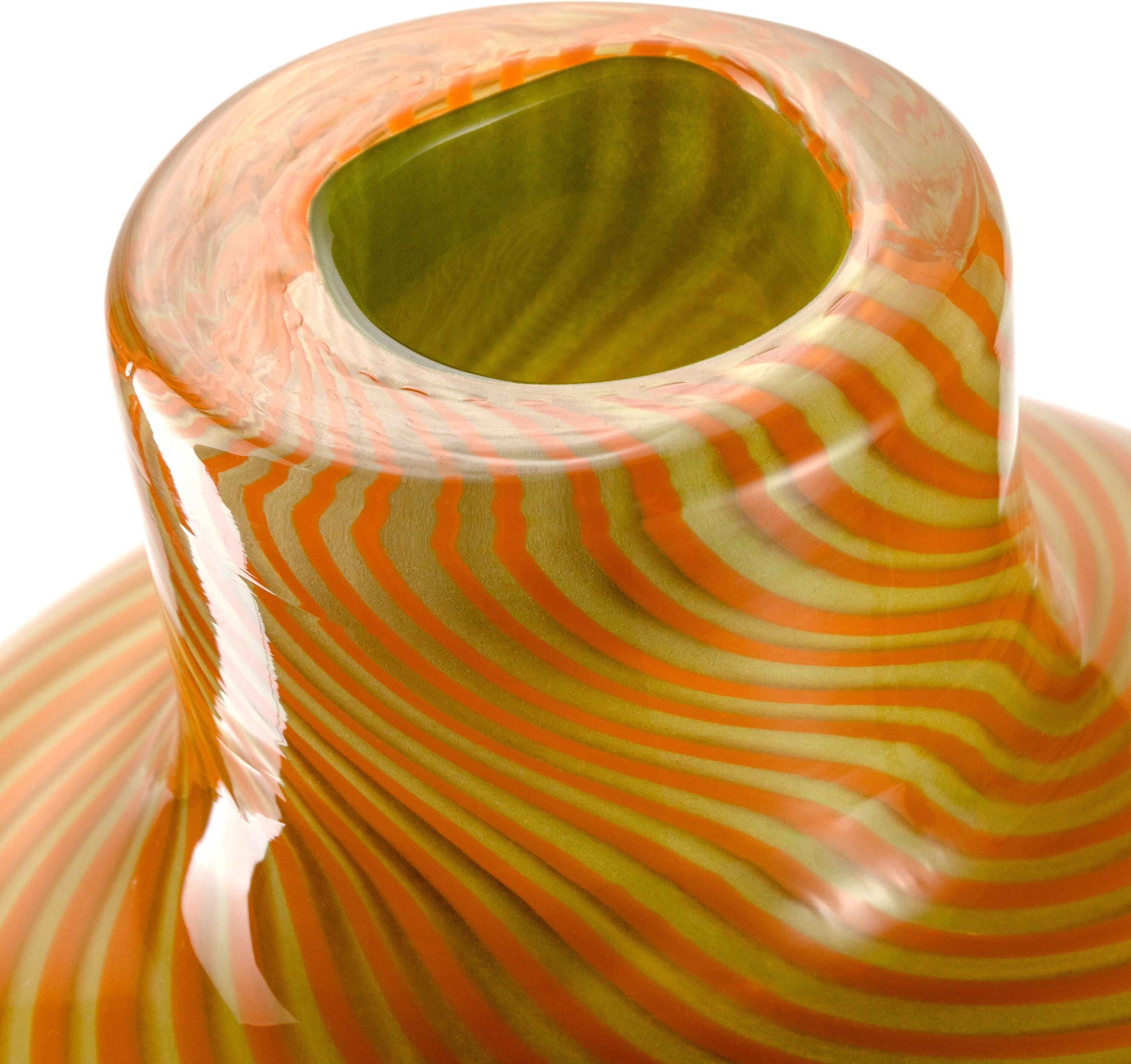 Dekovase LEONARDO "Vase FILO COLORI", gelb, B:13,5cm H:32cm T:13,5cm, Glas, Vasen, Dekovase