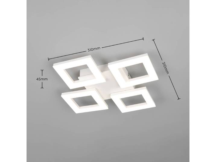 Reality Leuchten Deckenlampe Cemi, weiß / opal, für Küche, Kunststoff, Modern, Deckenlampe