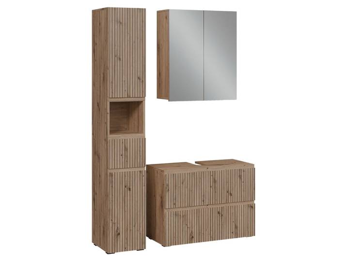 Ensemble de meubles de salle de bain 3 pièces 3 pièces artisan 80x58cm