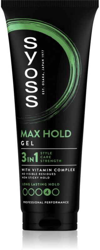 Syoss Max Hold gel cheveux fixation forte 250 ml