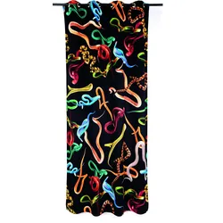 Toiletpaper Snakes Black Wohnzimmervorhang
