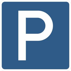 SafetyMarking Verkehrsschild StVO zugelassen, 42 x 42 cm, VZ 314, RA1/C, Parkplatz