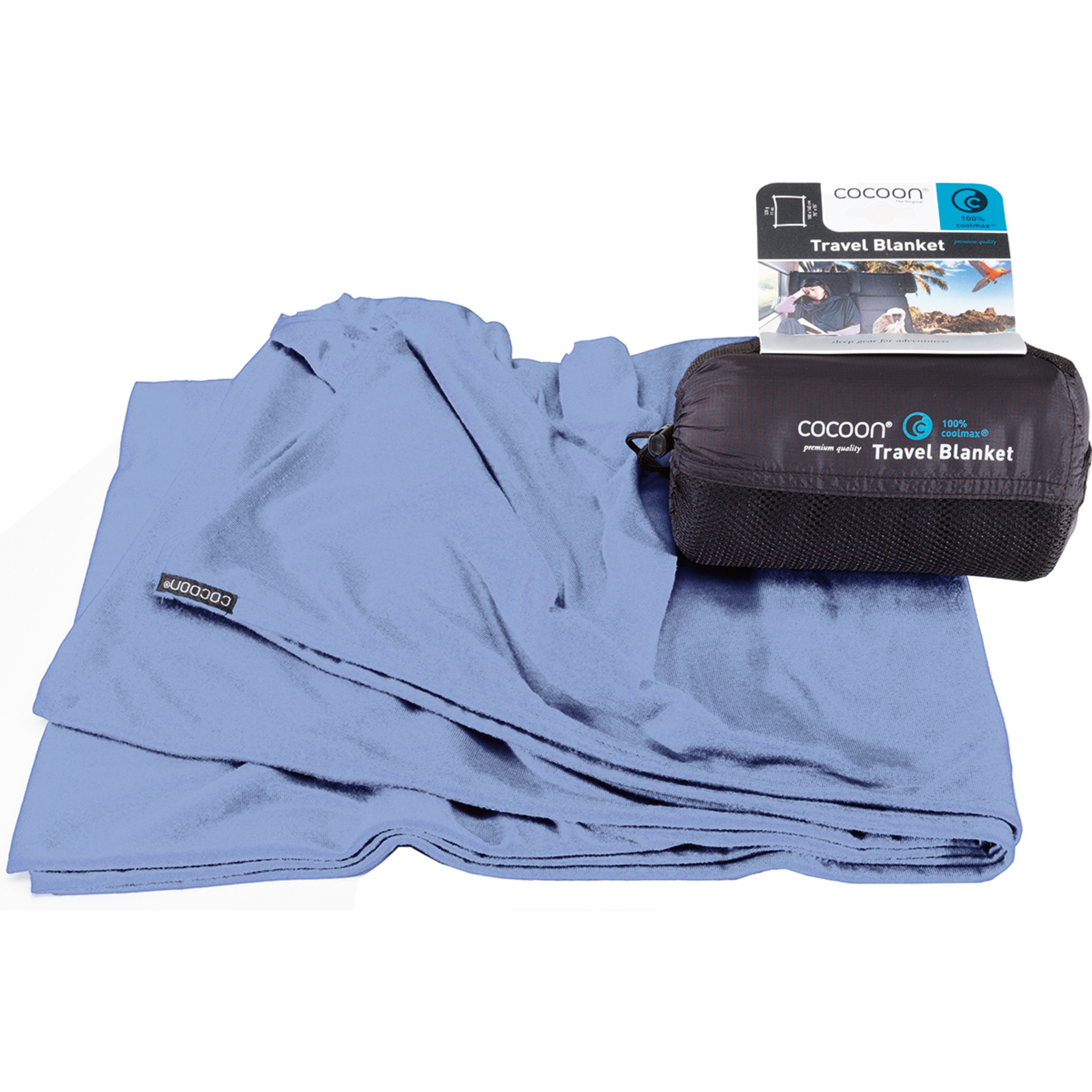 Cocoon Travel CoolMax Decke Reisedecken blau Reise
