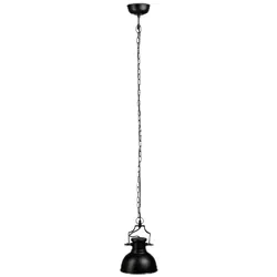Relaxdays Hängelampe Industrial Style, Retro-Shabby Look, Deko für Esszimmer, E27, Pendelleuchte Ø 21cm, Schwarz