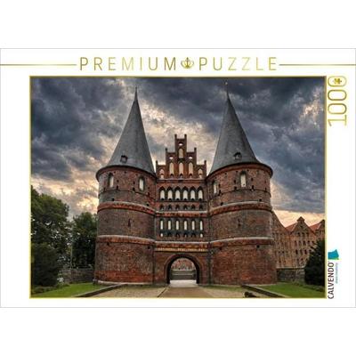 CALVENDO Puzzle Holstentor in Lübeck | 1000 Teile Lege-Größe 64 × 48 cm Foto-Puzzle für glückliche Stunden