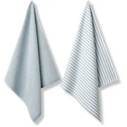 Vandyck Küchenset Pure Kitchen Küchen- und Geschirrtuch pearl blue 60x60 cm