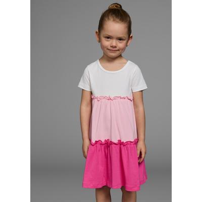 KIDSWORLD "- Volantkleid für kleine Mädchen" festliche Anlässe, kniefreie Länge, verspielter Stil
