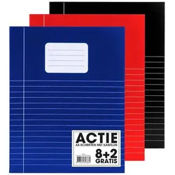 Quantore, Heft + Block, SOHO Basic A5 liniertes 80-Seiten-Notizbuch (A5, Liniert, Kein Einband)