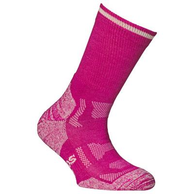 Alpacasocks&Co - Merino Outdoor Kids - Wandersocken 23-26 | EU 23-26 rosa
