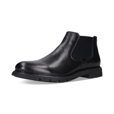 Chelseaboots SALAMANDER "Cottbus", Herren, Gr. 42, Textil, schwarz, Nappaleder, Schuhe Chelseaboots, Stiefelette, Schlupfboots mit seitlichen Stretcheinsätzen