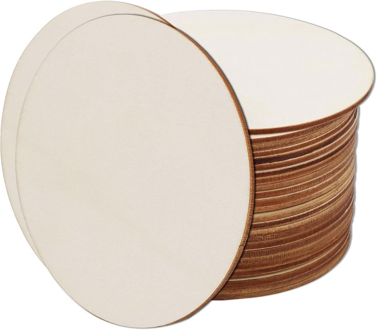 30 Ronde Houten Schijven 10 cm Onbehandeld - Knutselmateriaal voor Decoratie en DIY Projecten