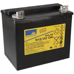 Sonnenschein / Exide Sonnenschein Blei-Akku Solar S12/32G6 Pb 12V / 32Ah