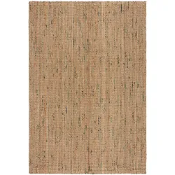 JUTETEPPICH handgewebt ERME, in Naturjute, Natur-Grün, 120 x 170 cm