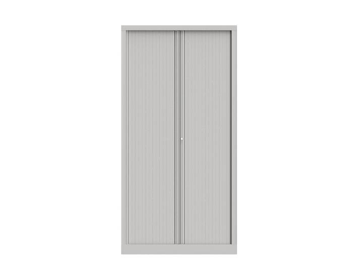 Armoire à rideaux métal Confort+ H.198 x L.100 cm - Corps Blanc - Rideaux Blanc