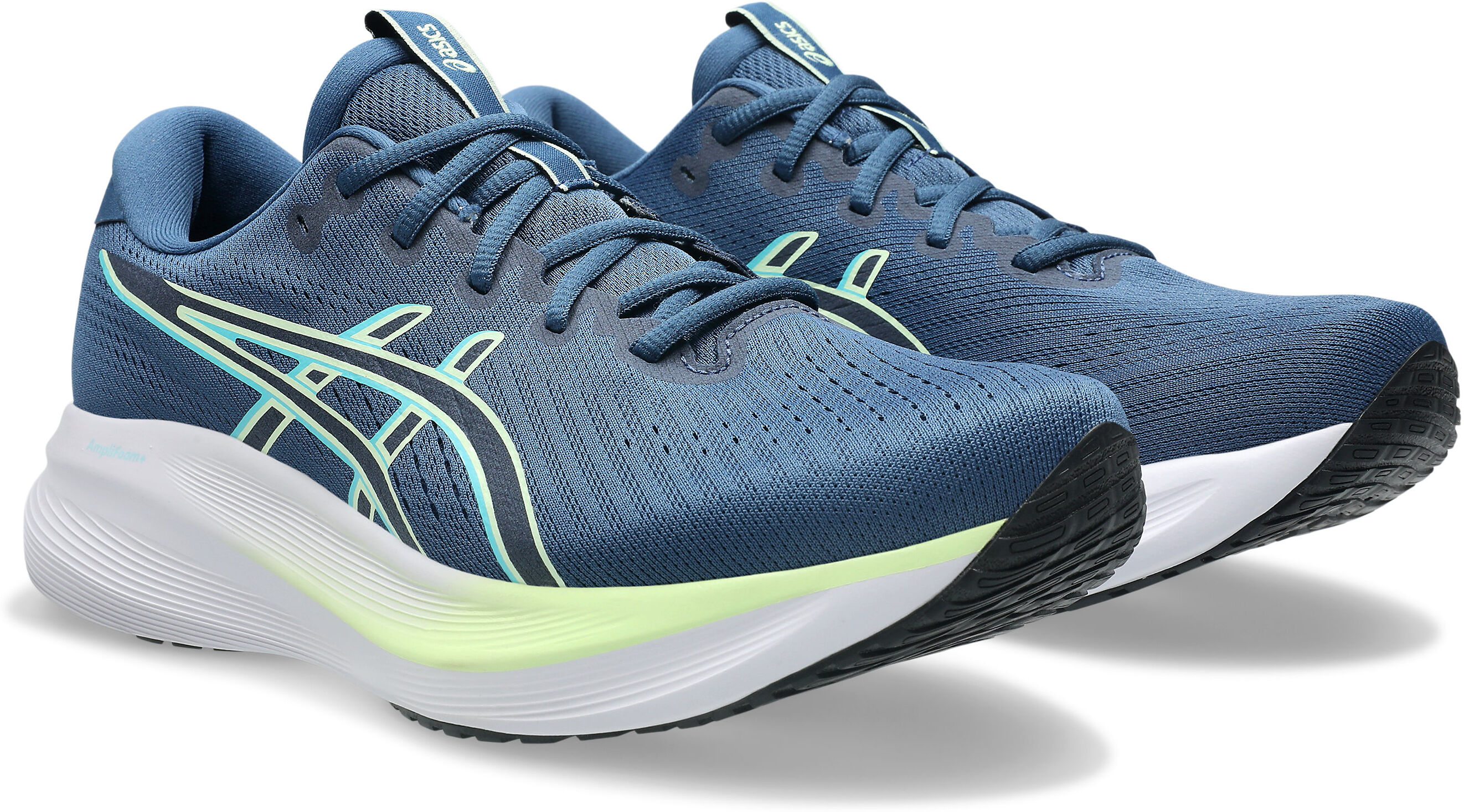 Laufschuh ASICS "GEL-EXCITE 11", Herren, Gr. 49, blau (grand shark, illuminate gelb), Synthetik, Schuhe Laufschuh grand shark, illuminate gelb 49