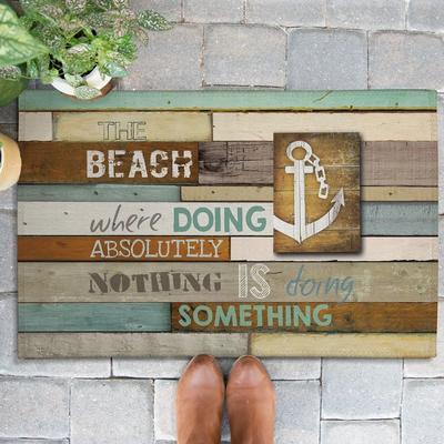 Laural Home Beach Mantra Outdoor Door Mat