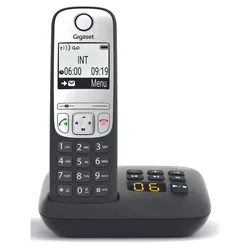 Gigaset A690A Schnurloses Telefon mit Anrufbeantworter schwarz