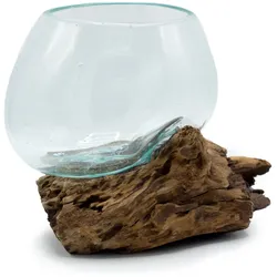 Molten Glass on Wood - Medium Bowl