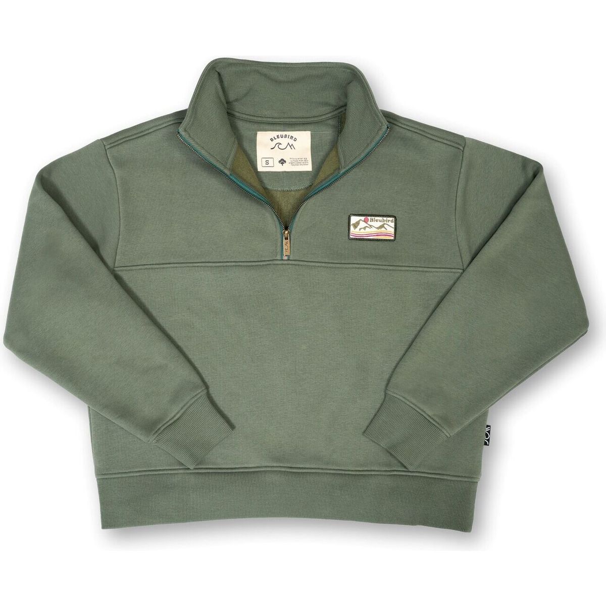 Bleubird Womens Bracken Quarter Zip - Moss moss XXL CROP-BRACK-MOSS-XXL
