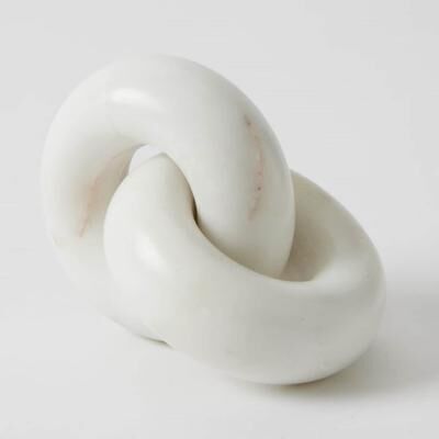 BIDKhome White Marble Round Knot