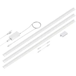 ledscom.de Smarte LED Unterbauleuchte SIRIS weiß matt, WLAN-Controller flach, Smart-Home, Alexa-fähig 114cm, je 1261lm, warmweiß, 3er Set
