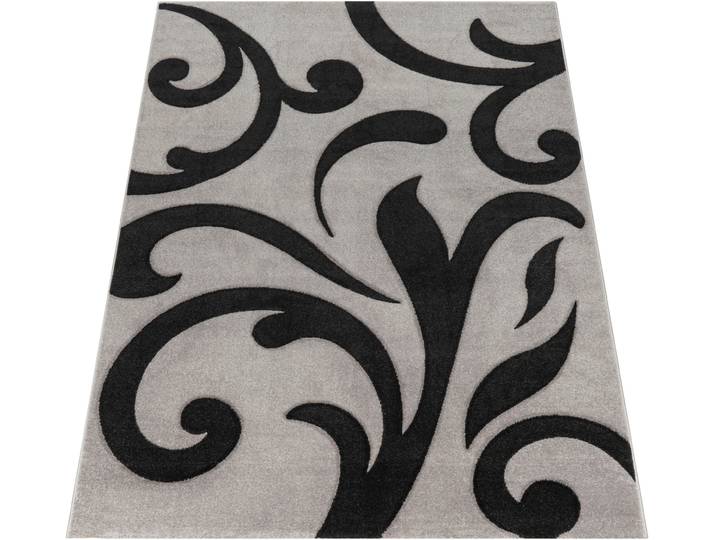 Teppich PACO HOME Diamond 761 , grau, B:60cm H:18mm L:110cm, Kunstfaser, Teppiche, Teppich, Kurzflor, gewebt, 3D-Design, mit Ornamenten, Kundenliebling