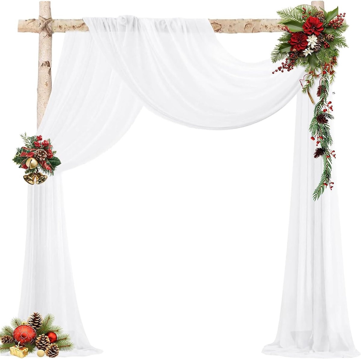 Witte herbruikbare tule voor bruiloftsboog en ceremonies