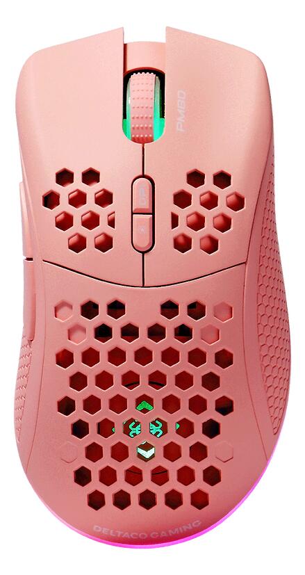 Deltaco PM80 Gaming Maus, Pink GAM-120-P