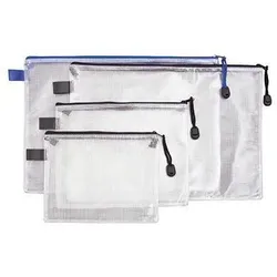 Neutralware Reißverschlussbeutel DIN A5 PVC blau