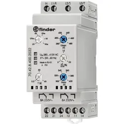 Finder Netzüberwachungsrelais 70.42.8.400.2032 70.42.8.400.2032 3-Phasen-Netzüberwachung (380, Relais