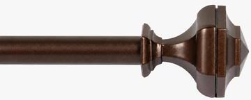 Deco Window 44-120 Inch Adjustable Curtain Rod, 3/4 Inch Metal Drapery Rod with Hexagon Finials, Brown Oil Rubbed