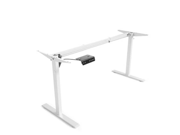 di volio Schreibtischgestell Elektrisch Einzelmotor DV-201ODF Elektrisch Höhenverstellbar 70-113 cm, Anti-Kollision & Kindersicherung, Teleskoprahmen 102-155 cm, Inkl. Haken, Bis 80 kg