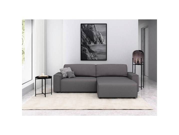 Ecksofa, Anthrazit, 265x164 cm, Textil, 4-Sitzer & Ottomane Rechts, Modern