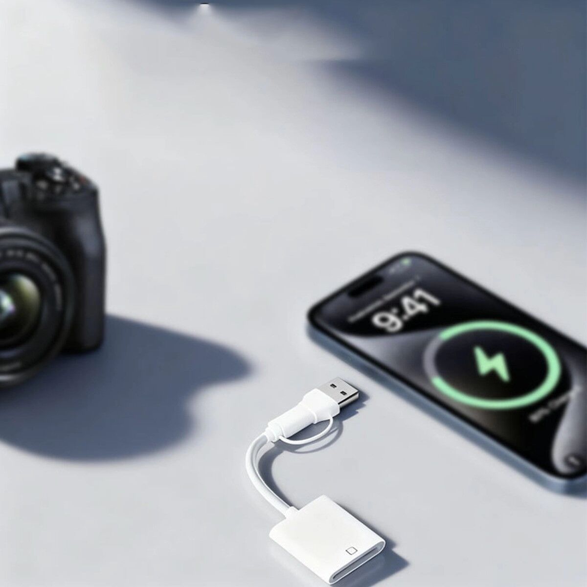 INF USB Type-C auf SD/TF Dual-Kartenleser mit USB-Schnittstelle und OTG-Unterstützung