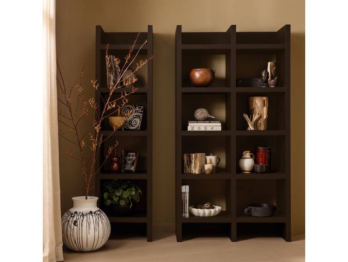 Regal Malimi MDF Mitteldichte Holzfaserplatte , lackiert Braun 100cm