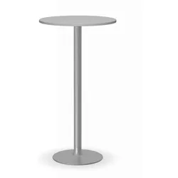Cocktailtisch, Partytisch OLYMPO II, Durchmesser 60 cm, graues Fußgestell, graue Platte