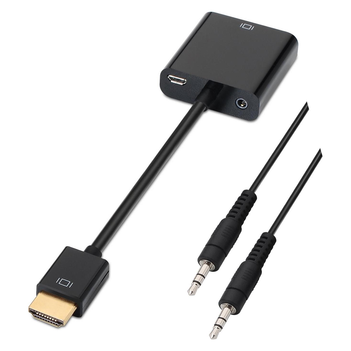 Aisens A122-0126 Videokabel-Adapter 0,1 m Schwarz (0.10 m) (A122-0126)