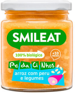 Smileat Boião Bio Arroz com Peru e Legumes +10M 230 gr