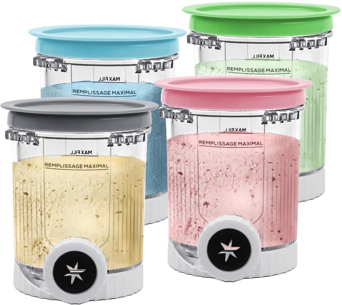 INF Ersatzbecher kompatibel mit Ninja NC700 und NC701 – verstärkter Rand, isolierender transparenter Plastikbecher Grau